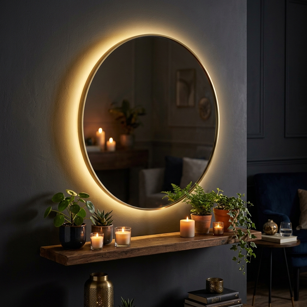 Luxury Circular Wall Mirror